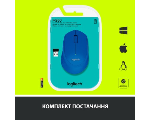 Мишка Logitech M280 Blue (910-004290)