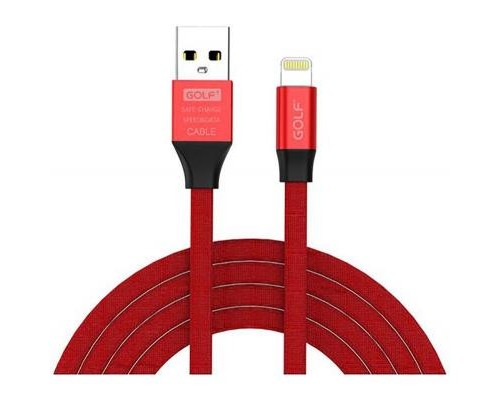 Дата кабель USB 2.0 AM to Lightning 1.0m GC-56I Red Golf (F_56817)