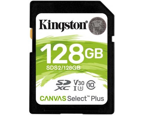 Карта пам'яті Kingston 128GB SDXC class 10 UHS-I U3 Canvas Select Plus (SDS2/128GB) Карта пам'яті Kingston 128GB SDXC class 10 UHS-I U3 Canvas Select Plus (SDS2/128GB)