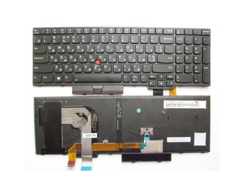 Клавіатура ноутбука Lenovo ThinkPad T570/P51S черная с черной,трек,подсв (A46079)