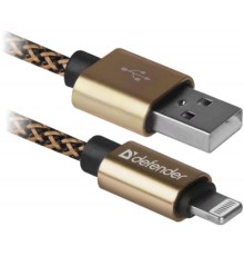 Дата кабель USB 2.0 AM to Lightning 1.0m gold Defender (87806)