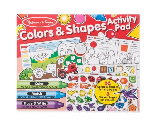 Набір для творчості Melissa&Doug Альбом розмальовок/наліпок Кольори і фігури (MD8564)