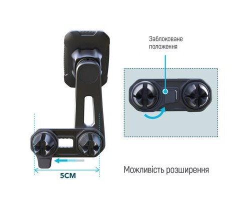 Універсальний автотримач ColorWay Air Vent-3 (360 rotation) magnetic Gray (CW-CHM07-GR)