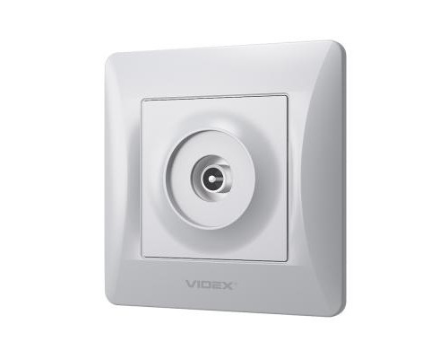 ТВ розетка Videx BINERA TV одинарна сереб (VF-BNSK1TVME-SS)