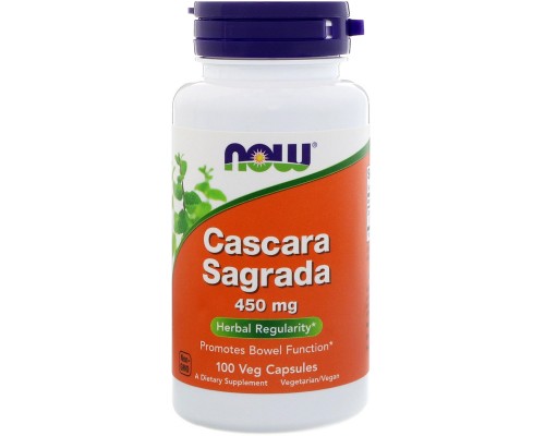 Трави Now Foods Екстракт каскару 450мг, 100 гелевих капсул (NOW-04620)
