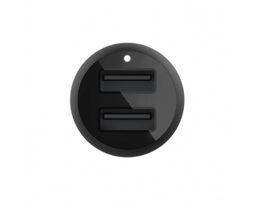 Зарядний пристрій Belkin Car Charger (24W) Dual USB-A, USB-A - Lightning, 1m, black (CCD001BT1MBK)