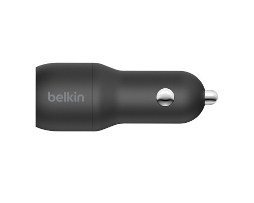 Зарядний пристрій Belkin Car Charger (24W) Dual USB-A, USB-A - Lightning, 1m, black (CCD001BT1MBK)