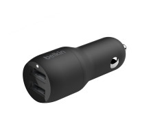 Зарядний пристрій Belkin Car Charger (24W) Dual USB-A, USB-A - Lightning, 1m, black (CCD001BT1MBK)