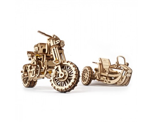 Конструктор Ugears Мотоцикл Scramber з коляскою (6336921)