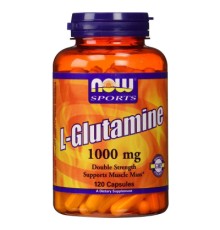 Амінокислота Now Foods Глютамін 1000 мг, L-Glutamine, Now Foods Sports, 120 каспул (NOW-00094)