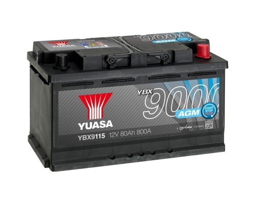 Акумулятор автомобільний Yuasa 12V 80Ah AGM Start Stop Plus Battery (YBX9115)