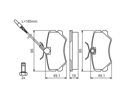 Гальмівні колодки Bosch 0 986 492 090
