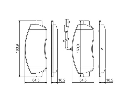 Гальмівні колодки Bosch 0 986 494 498