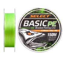 Шнур Select Basic PE 150m Light Green 0.08mm 8lb/4kg (1870.18.11)