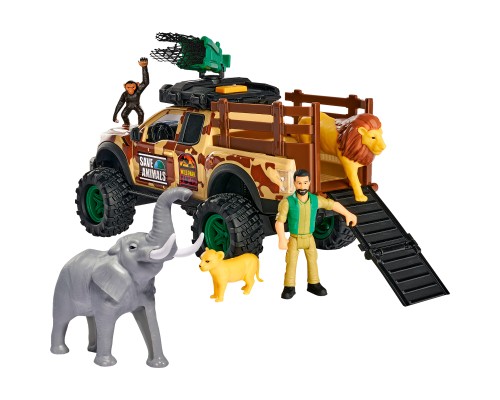 Ігровий набір Dickie Toys Парк диких тварин з позашляховиком 25 см та фігурками (3837016) Ігровий набір Dickie Toys Парк диких тварин з позашляховиком 25 см та фігурками (3837016)