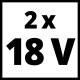 Набір акумулятор + зарядний пристрій Einhell 18V 2x4.0Ah Twincharger Kit (4512112)