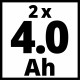Набір акумулятор + зарядний пристрій Einhell 18V 2x4.0Ah Twincharger Kit (4512112)