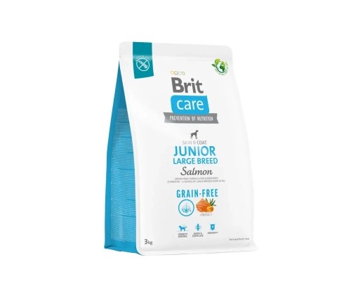Сухий корм для собак Brit Care Dog Grain-free Junior Large Breed для великих порід з лососем 3 кг (8595602558872)