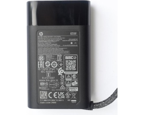Блок живлення до ноутбуку HP 65W 20V, 3.25A + 15V, 4.33A + 12V, 5A + 9V, 3A + 5V, 3A, USB type-C (TPN-CA10 / A40370)