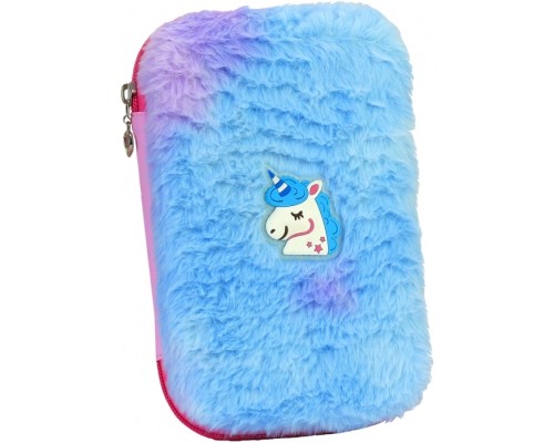 Пенал Cool For School 1 відділення з плюшем та аплікацією Блакитний (CF6514-blue)