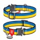 Нашийник для тварин WAUDOG Nylon з QR паспортом Colors of freedom металева пряжка-фастекс XL (4508-4020)