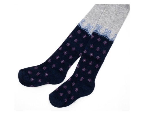 Колготки дитячі UCS Socks з квіточками (M0C0301-2289-86G-blue)