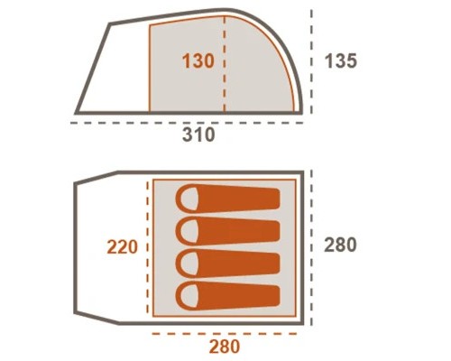Намет Grand Canyon Topeka 4 Capulet Olive (330028)