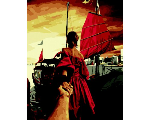 Картина по номерам ZiBi Багряні вітрила 40*50 см ART Line (ZB.64203)