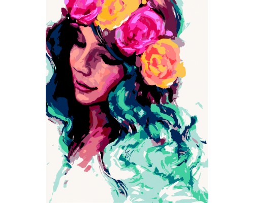 Картина по номерам ZiBi Трояндовий вінок 40*50 см ART Line (ZB.64221)