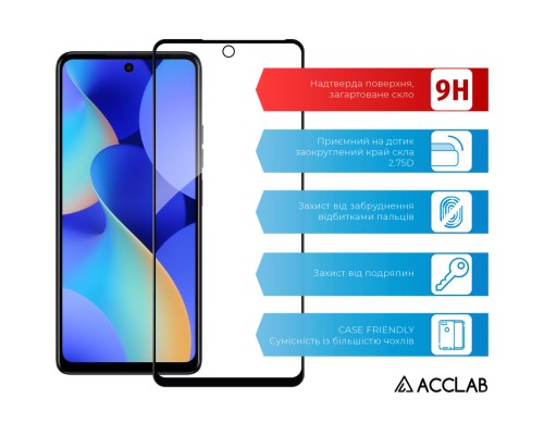 Скло захисне ACCLAB Full Glue Tecno Spark 10 Pro (1283126580567)