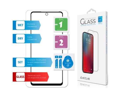 Скло захисне ACCLAB Full Glue Tecno Spark 10 Pro (1283126580567)