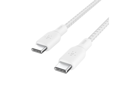 Дата кабель USB-C to USB-C 3.0m 100W white Belkin (CAB014BT3MWH)