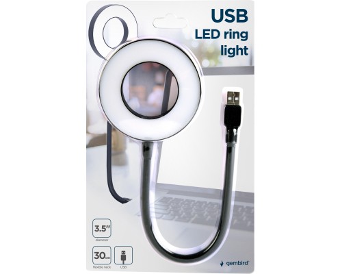 Лампа USB Gembird LED, ring 3.5 inch, 6W (NL-LEDRING-01)