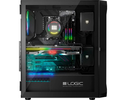 Корпус для ПК Logic concept PORTOS MESH+GLASS ARGB fans 4x120mm BLACK (AT-PORTOS-10-0000000-0002)