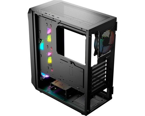 Корпус для ПК Logic concept PORTOS MESH+GLASS ARGB fans 4x120mm BLACK (AT-PORTOS-10-0000000-0002)