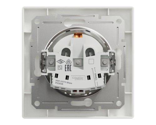Розетка Schneider Electric ASFORA зі штор. біла (EPH2900221)