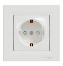 Розетка Schneider Electric ASFORA зі штор. біла (EPH2900221)