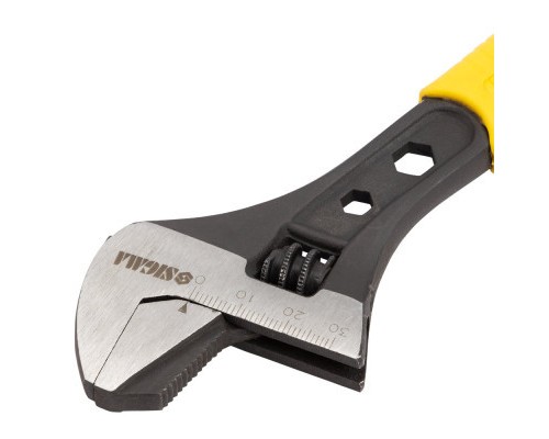 Ключ Sigma розвідний з переставною губкою 200мм, 0-30мм CrV (TPR) (4100921)