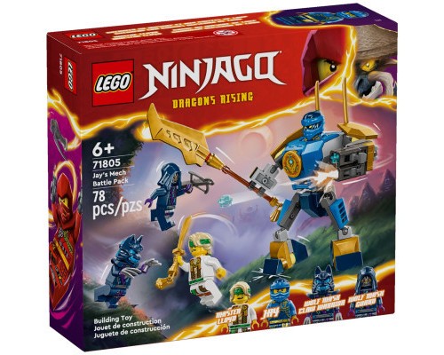 Конструктор LEGO NINJAGO Бойовий набір робота Джея 78 деталей (71805)