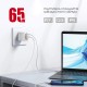 Зарядний пристрій Intaleo 65W GAN 2USB-C PD+USB-A QC 3.0 white (1283126559525)