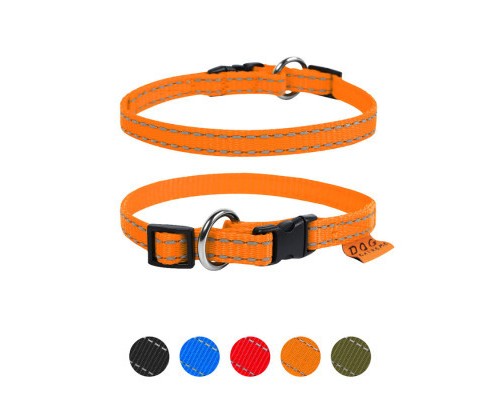 Нашийник для тварин Dog Extreme з нейлону регульований Ш 40 мм Д 43-70 см помаранчевий (67014)