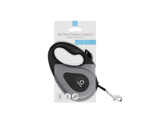 Повідок для собак Collar стрічка S до 15 кг 5 м чорний (81241)
