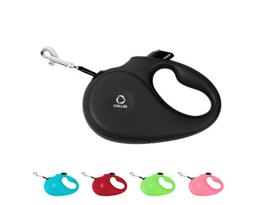 Повідок для собак Collar стрічка S до 15 кг 5 м чорний (81241)