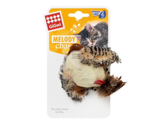 Іграшка для котів GiGwi Melody chaser Пташка зі звуковим чіпом 13 см (75042)