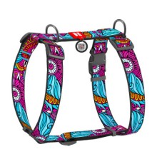 Шлея для собак WAUDOG Nylon анатомічна H-подібна з QR-паспортом 