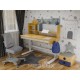 Парта з кріслом Mealux Timberdesk L (парта+кресло+тумба) (BD-690 L+ box BD 920-2 BL+Y-110 G)
