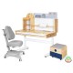 Парта з кріслом Mealux Timberdesk L (парта+кресло+тумба) (BD-690 L+ box BD 920-2 BL+Y-110 G)