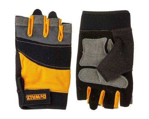 Захисні рукавиці DeWALT відкриті, розм. L/9, з накладками на долоні (DPG213L)