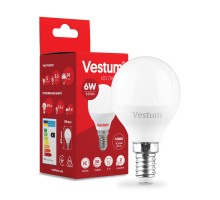 Лампочка Vestum G45 6W 4100K 220V E14 (1-VS-1203)