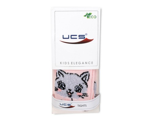Колготки дитячі UCS Socks з котиком (M0C0301-2457-6-12G-pink)